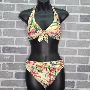 Carmen Marc Valvo Garden Party Floral Swimsuit Size Small